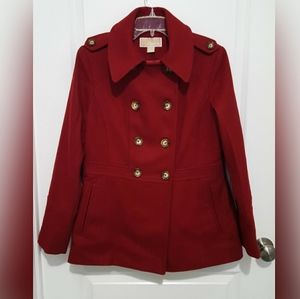Michael Kors double breasted lined peacoat